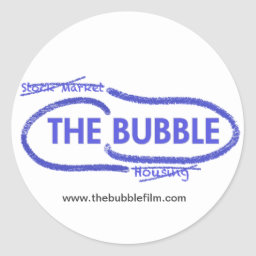 "The Bubble" blue and white sticker